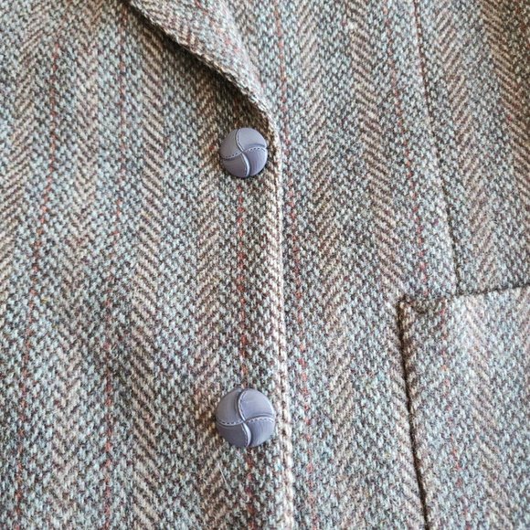 Men's Harris Tweed Blazer, Jack Fraser Jacket made with Scottish Wool, Size L - Picture 6 of 6